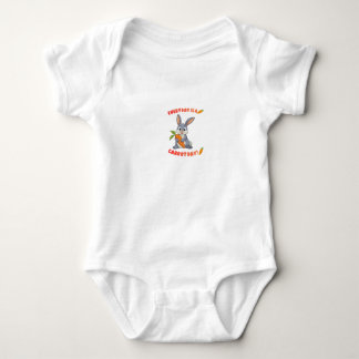 Söt kanin babystrampbyxa - Personligt namn Onesie T Shirt