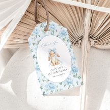 Söt kanin, blå slinga, blå blommor, Första födelse