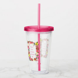 Söt kanin blommig krans citat take away mugg