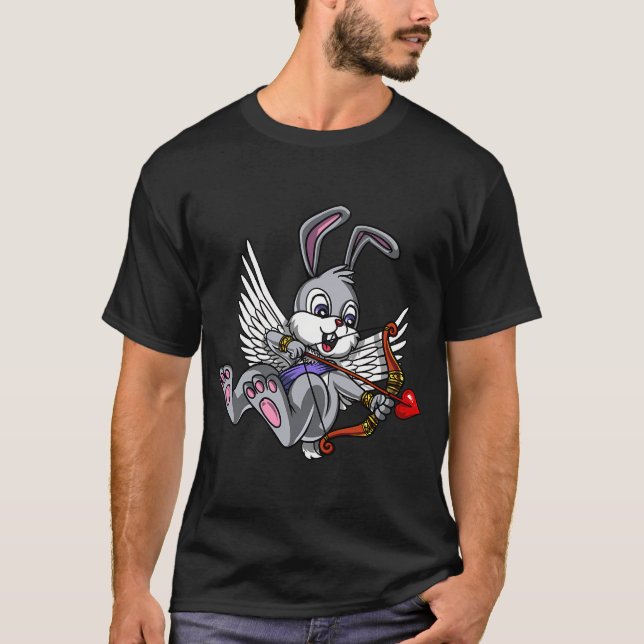 Söt kanin Cupid barn kanin T Shirt (Framsida)
