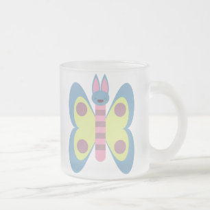 Söt Kanin Fjäril Hybrid Kawaii Frostad Glasmugg