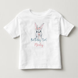 Söt kanin födelsedagsflicka t shirt