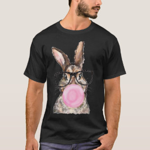Söt kanin Gles Bubblegum Påskdag Flickor Barn Pojk T Shirt
