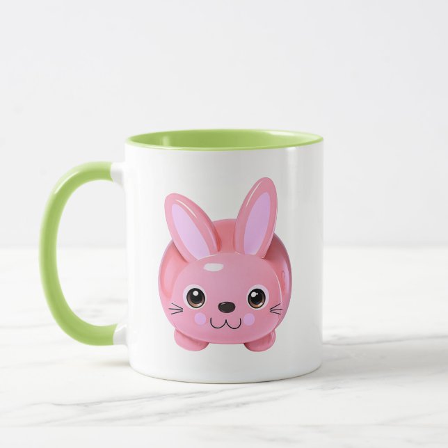 Söt Kanin Illustration Mugg (Vänster)