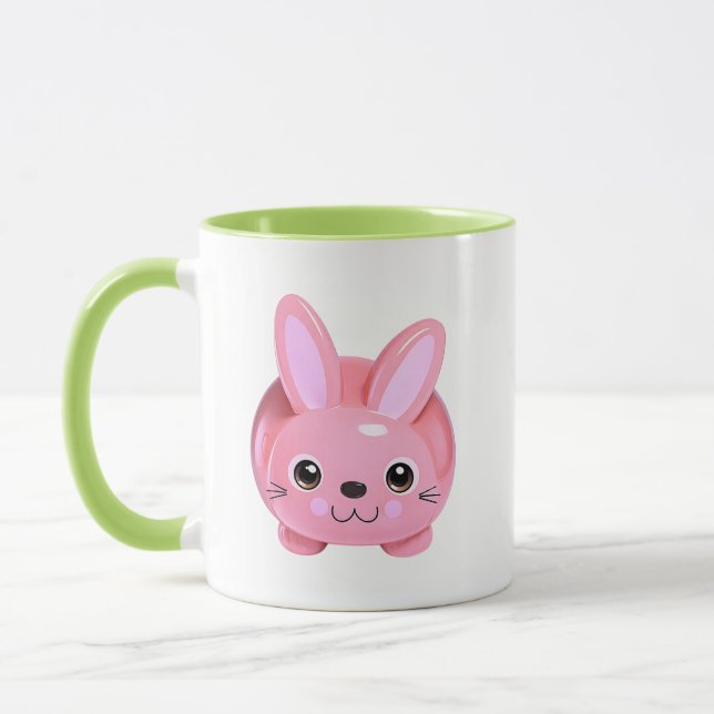 Söt Kanin Illustration Mugg (Vänster)