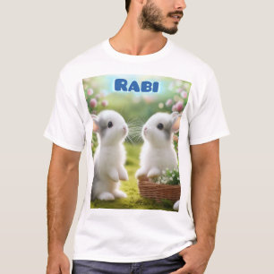 Söt kanin Illustration T-Shirt för djurälskare