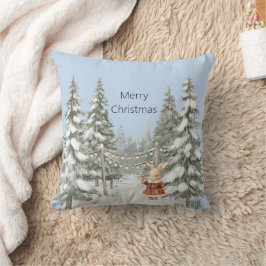 Söt kanin jul kanin Santa kappa Kudde