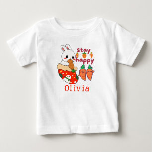 Söt kanin julstrumpa anpassad t shirt