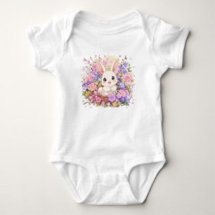 Söt kanin kanin baby bodysuit t shirt