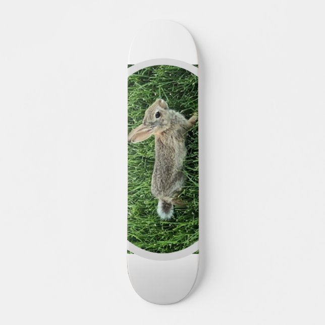 Söt kanin kanin mini skateboard bräda 18,5 cm (Framsida)