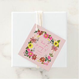 Söt kanin kanintjej baby shower-inbjudan gåvor etiketter
