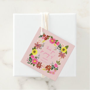 Söt kanin kanintjej baby shower-inbjudan gåvor etiketter