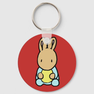 Söt kanin Keychain Nyckelring