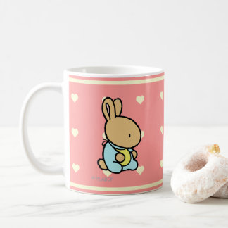 Söt kanin, klassikermugg med hjärtamönster kaffemugg