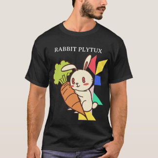 Söt kanin med morot Retro kanin t-shirt