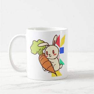 Söt kanin med morotsmugg kaffemugg