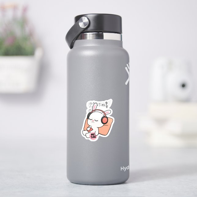 Söt kanin “Min tid” dekal  (HydroFlask)