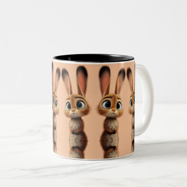 Söt Kanin Minimalistisk Mugg (Framsida höger)