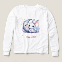 Söt kanin och krescent måne t shirt