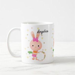 Söt, Kanin, paddel, födelsedag, hälsning, inbjudan Kaffemugg