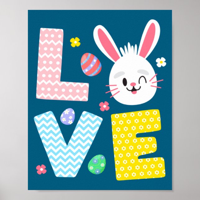 Söt kanin påskdag för kvinnor poster (Framsidan)