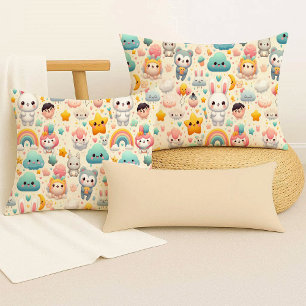 Söt Kanin Pastell Drömsk Cuteness Kastkudde Kudde