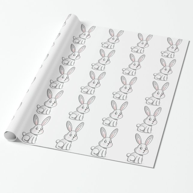 Söt Kanin Presentpapper (Utrullad)