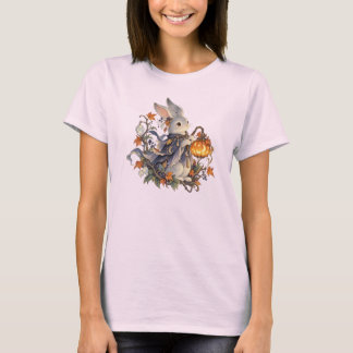 Söt kanin pumpalykta Halloween Dam T-shirt