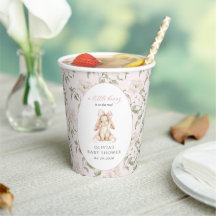 Söt Kanin, Rosa Band, Rosa Blommor, Bebisbad