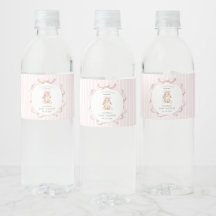 Söt kanin, rosa slinga, rosa ränder, baby shower