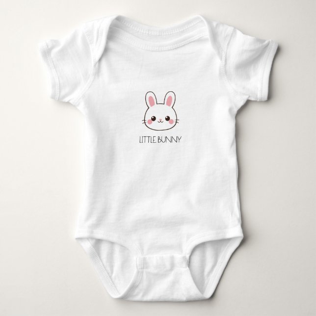 Söt Kanin Snygg Bebis Design T Shirt (Framsida)