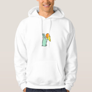 Söt kanin som håller glass hoodie