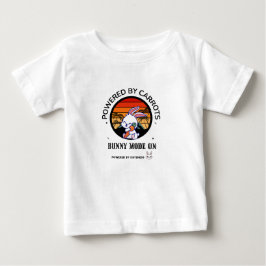 Söt Kanin som kramar Morot Retro Solnedgång T-Shir T Shirt