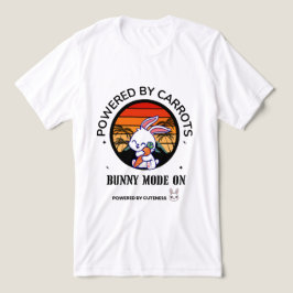 Söt Kanin som kramar Morot Retro Solnedgång T-Shir T Shirt