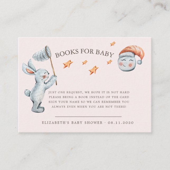 Söt kanin stjärnor regnbåge blöja lotteri tilläggskort (Framsida)