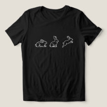 Söt kanin t-shirt, minimalistisk kanin skjorta, ka