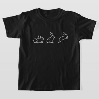 Söt kanin t-shirt, minimalistisk kanin skjorta, ka t shirt