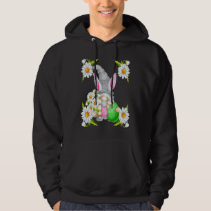 Söt kanin Tomte Grafik För Kanin Blomma Tusensköno Hoodie