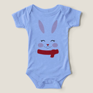 Söt kaninansikte baby - spädbarnsoverall t shirt