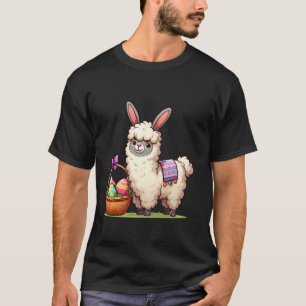 Söt kaninörllama påskäggjakt ägare barn Gi T Shirt