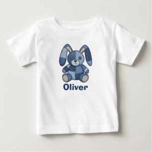 Söt kaninpatchwork Denim T Shirt