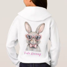 Söt kanintjej T-shirt | Kawaii kaningrafik