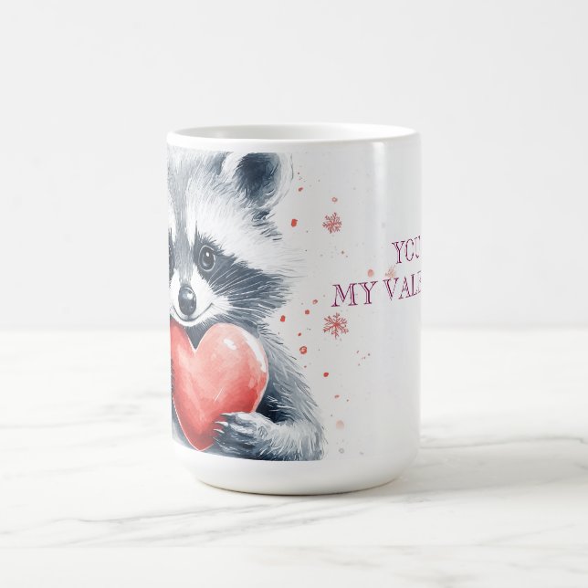 Söt kapplöpning med hjärta för valentins dag kaffemugg (Center)