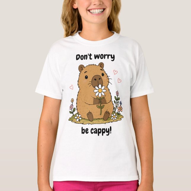 Söt Kapybar T Shirt (Framsida)
