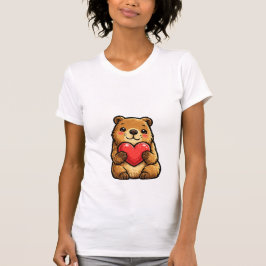Söt Kapybara som håller hjärta Kawaii Kapybara  T Shirt