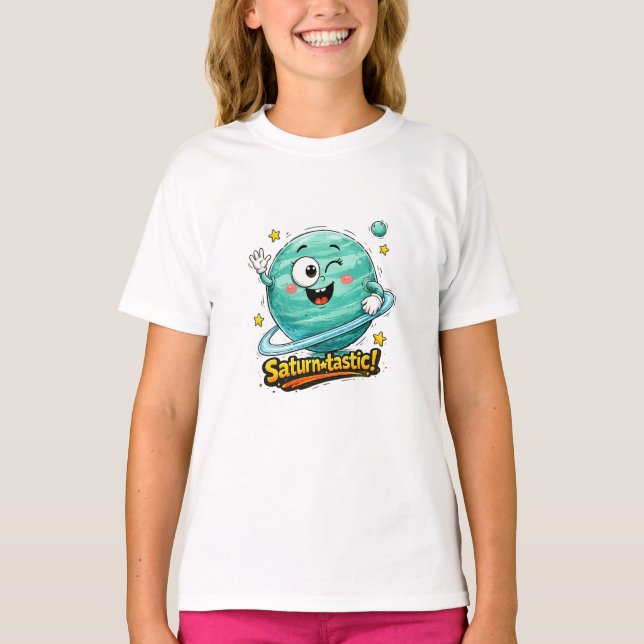 Söt karaktär för planeten jorden t shirt (Framsida)