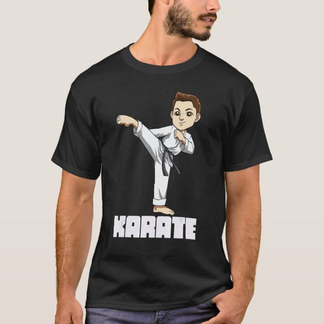 Söt karatepojke 1 t shirt (Framsida)