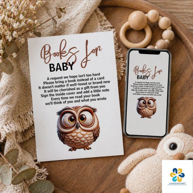 Söt Karikatyr Ugglan Baby Pojke Förlossning Inbjudningar (Cute Caricature Owl Baby Boy Shower Invitation)