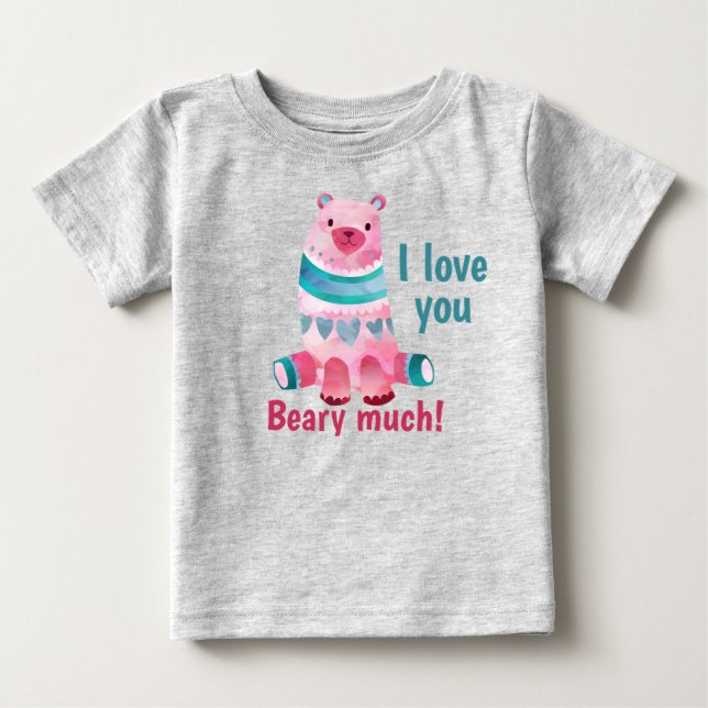 Söt kärlek björn mycket! t shirt (Framsida)