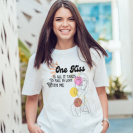Söt kärlek-citat Rosa Snyggt Line art Teckning T Shirt
